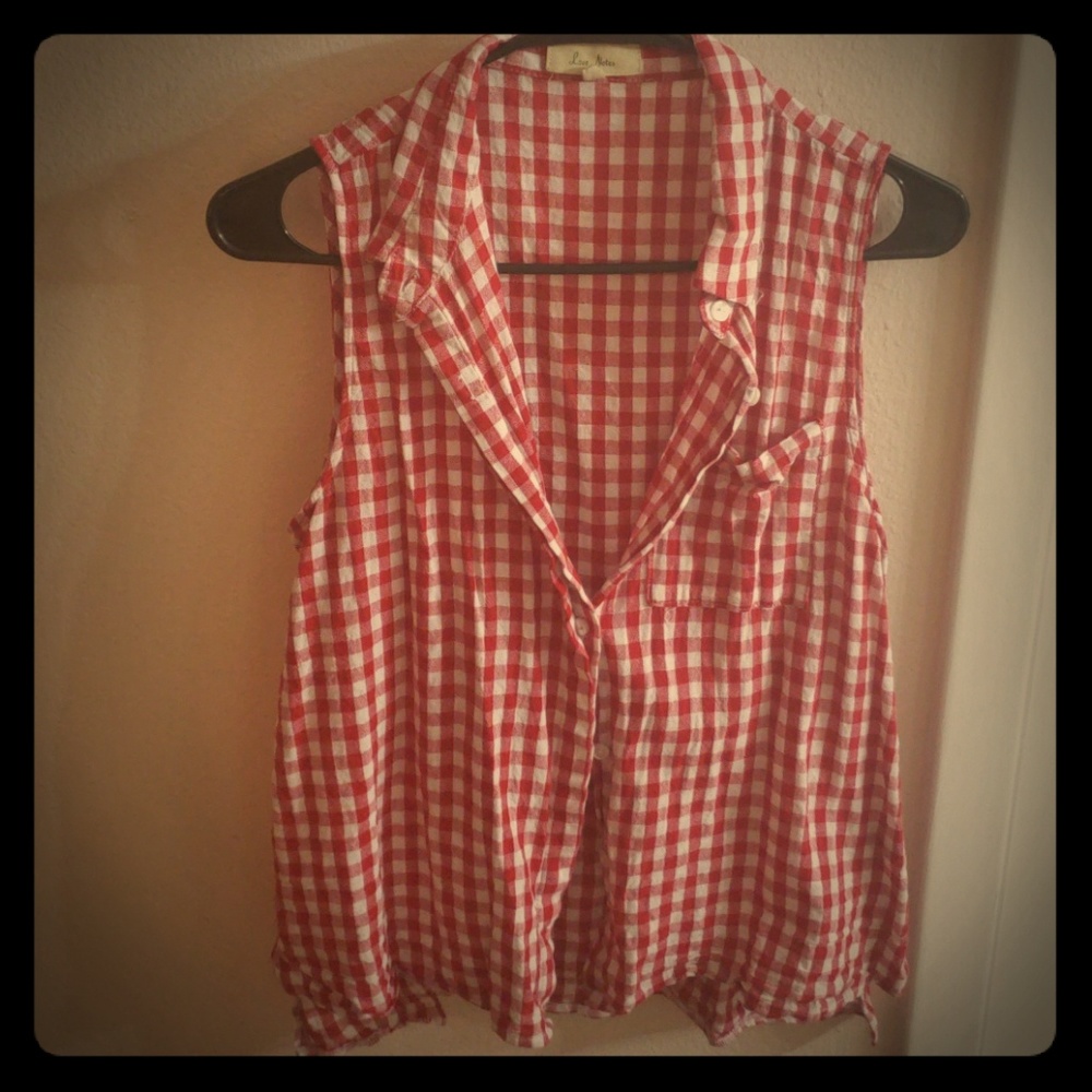 Red checkered tank top